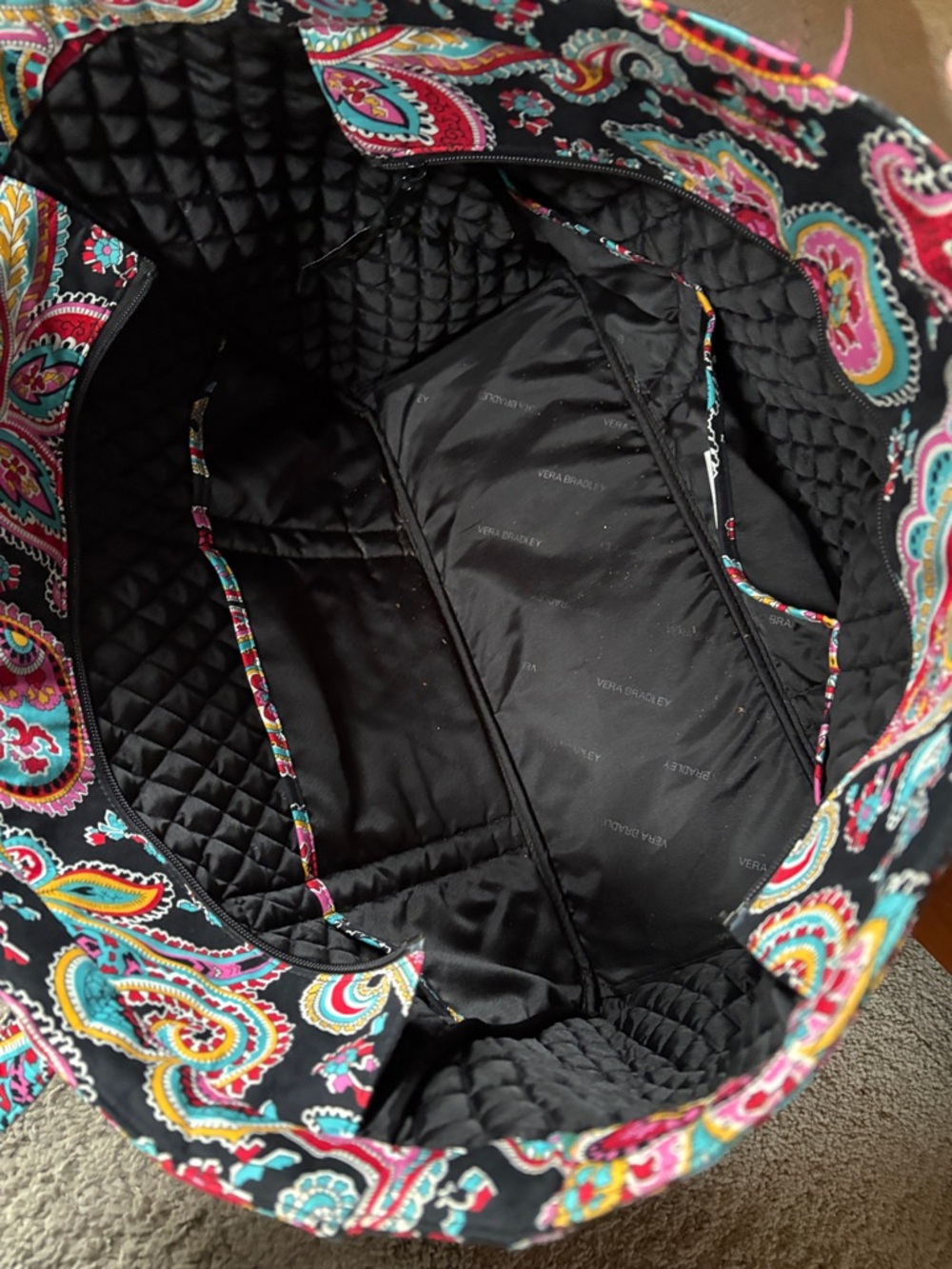 Vera Bradley large quilted tote - Parisian Paisley - Picture 4 of 9